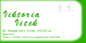 viktoria vitek business card